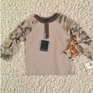 NWT- Andy and Evan- Camo shirt 2T